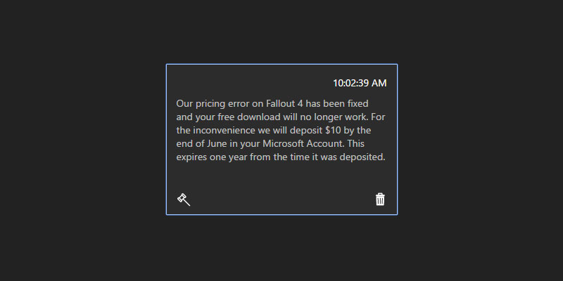 Illustration for article titled Fallout 4 Accidentally Goes Free On Xbox Store (Update)